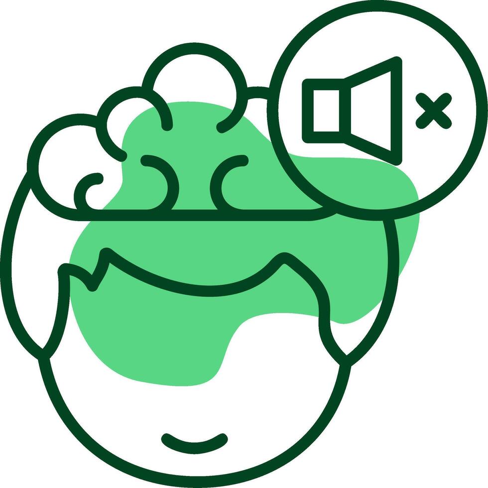 Mute Outline Style Icon vector