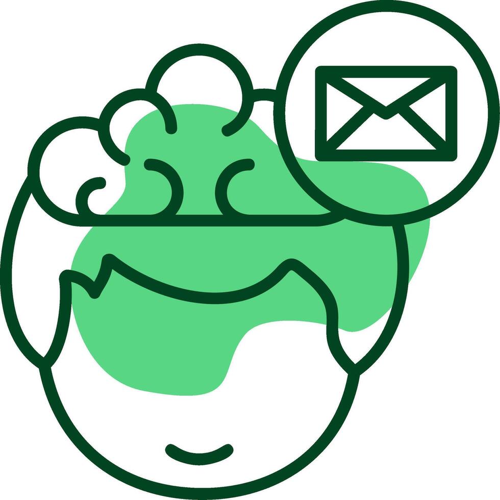 Mail Outline Style Icon vector