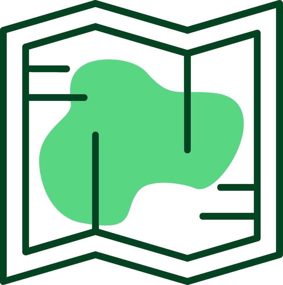 Map Outline Style Icon vector