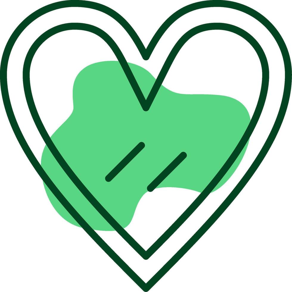 Heart Outline Style Icon vector