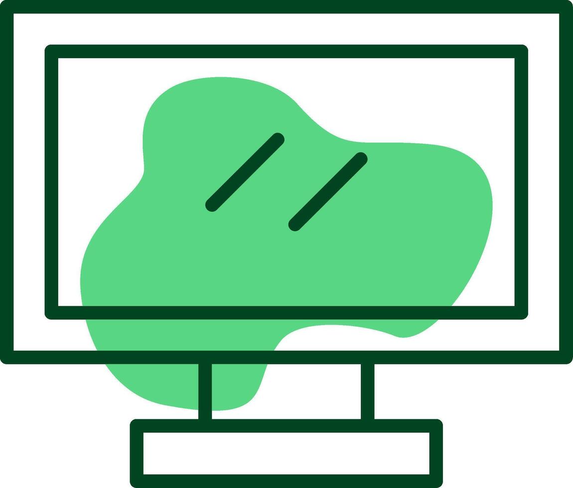 LCD Outline Style Icon vector