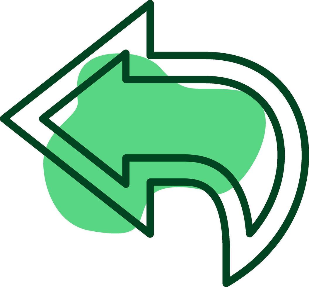 Undo Outline Style Icon vector
