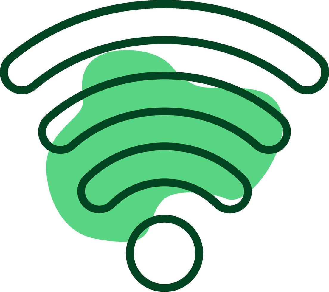 Wifi Signals Outline Style Icon vector