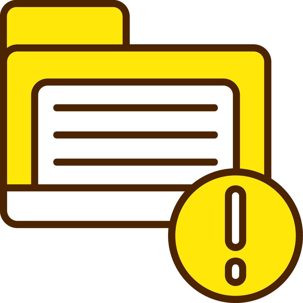 Folder Yellow Filled Style Icon vector