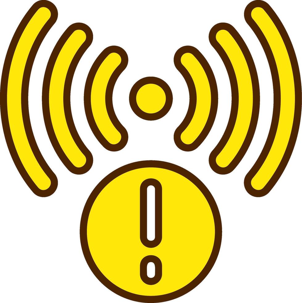 Signal Yellow Filled Style Icon vector
