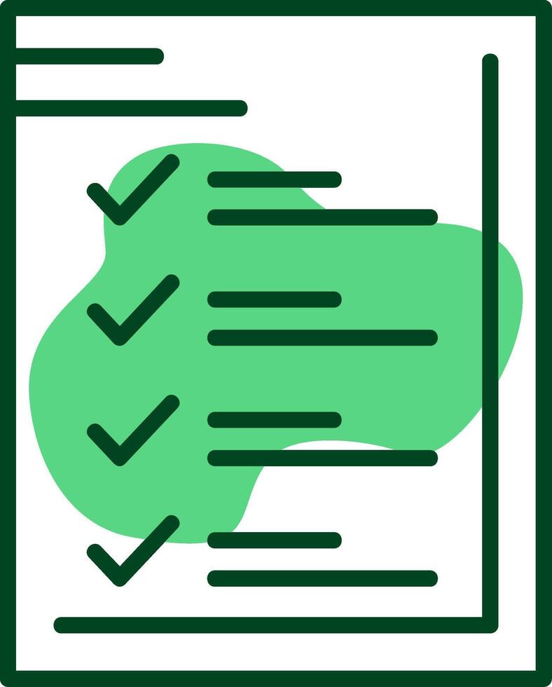 List Outline Style Icon vector