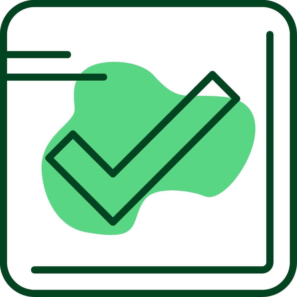 Checkmark Outline Style Icon vector