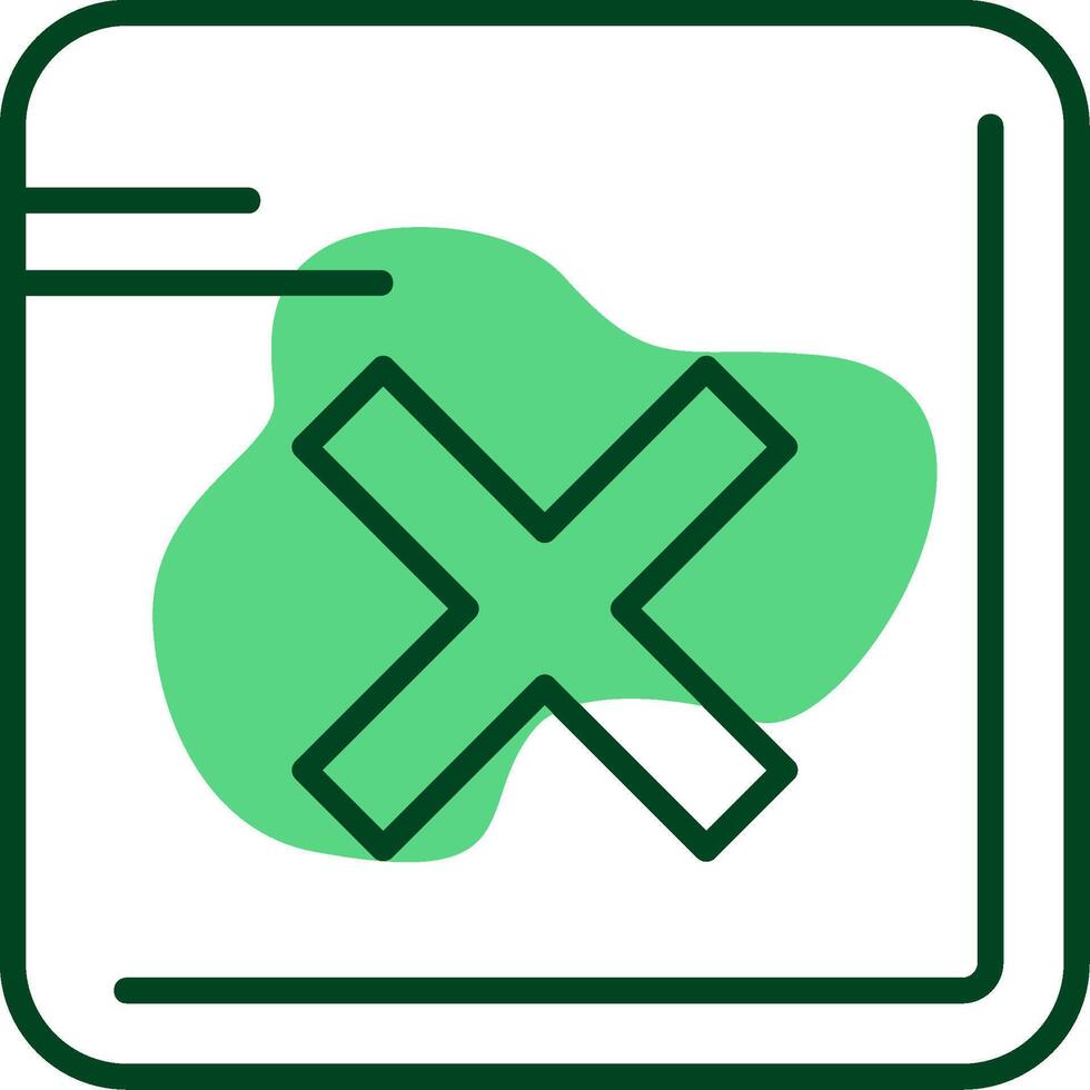 Cross Outline Style Icon vector