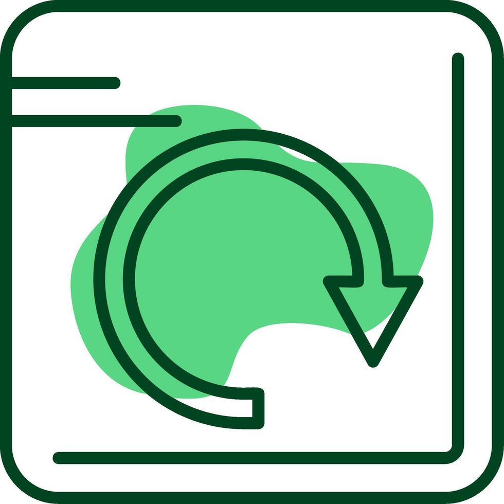 Redo Outline Style Icon vector