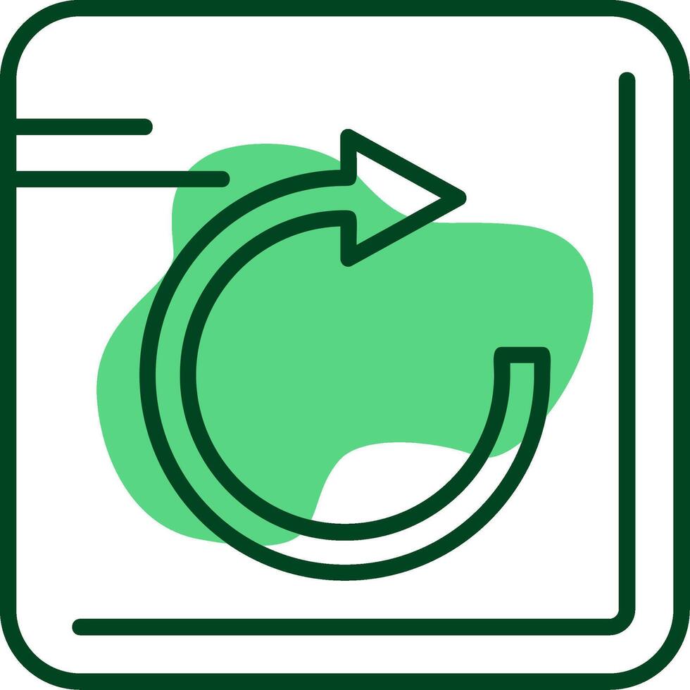 Undo Outline Style Icon vector