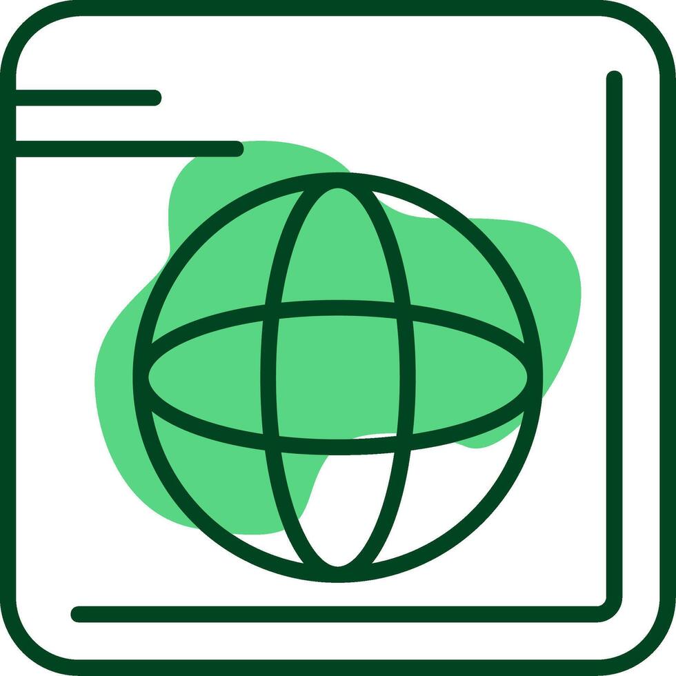 Globe Outline Style Icon vector