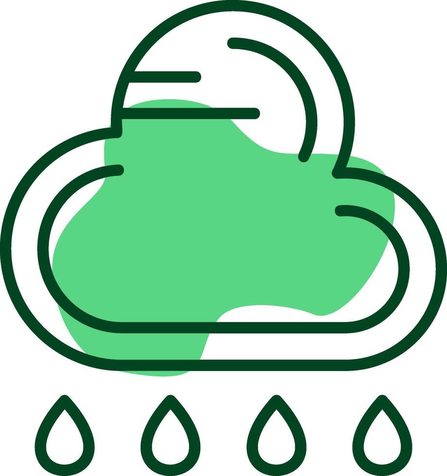 Rain Outline Style Icon vector