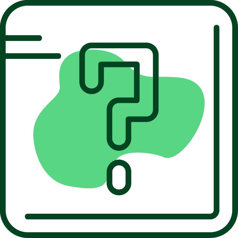 Question mark Outline Style Icon vector