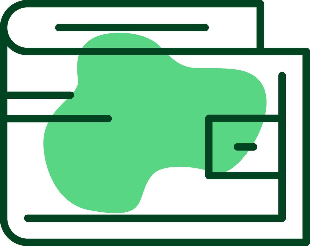 Wallet Outline Style Icon vector