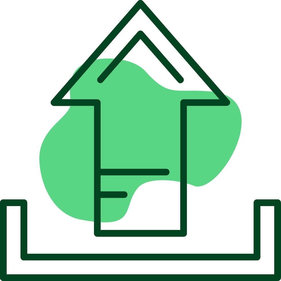 Upload Outline Style Icon vector
