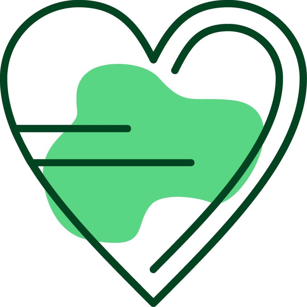 Heart Outline Style Icon vector