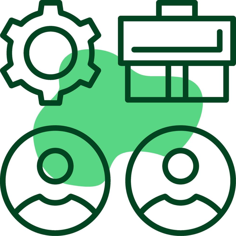 Group Outline Style Icon vector