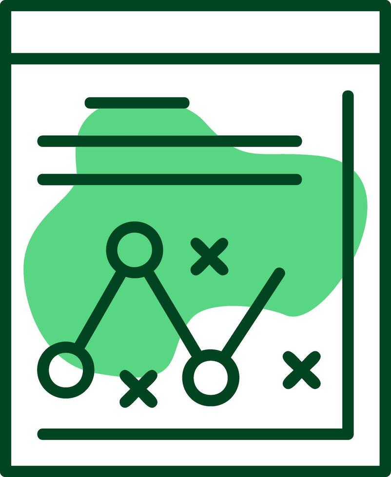 Strategy Outline Style Icon vector