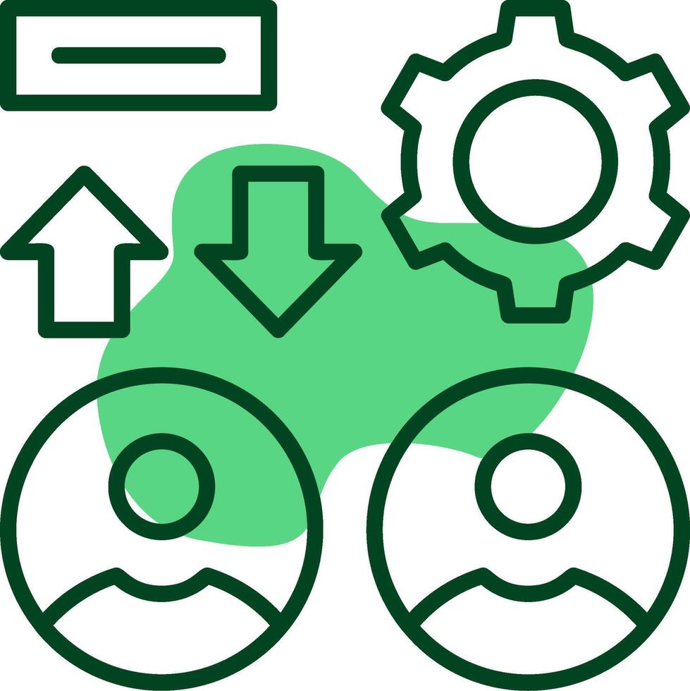 Teamwork Outline Style Icon vector