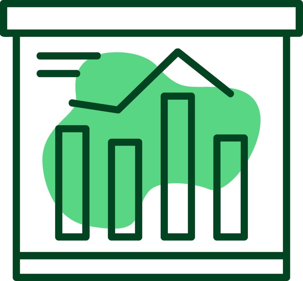 Bar chart Outline Style Icon vector