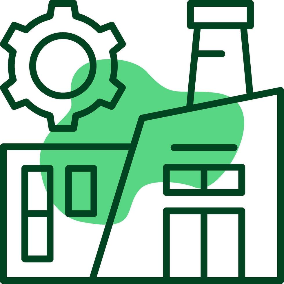 Factory Outline Style Icon vector