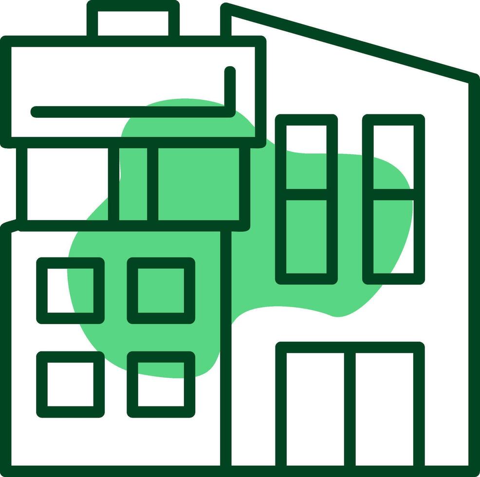 Business building Outline Style Icon vector