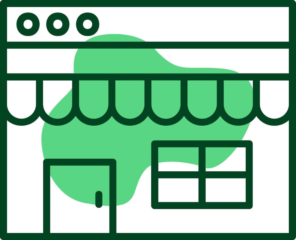 Online Store Outlie Style Icon vector
