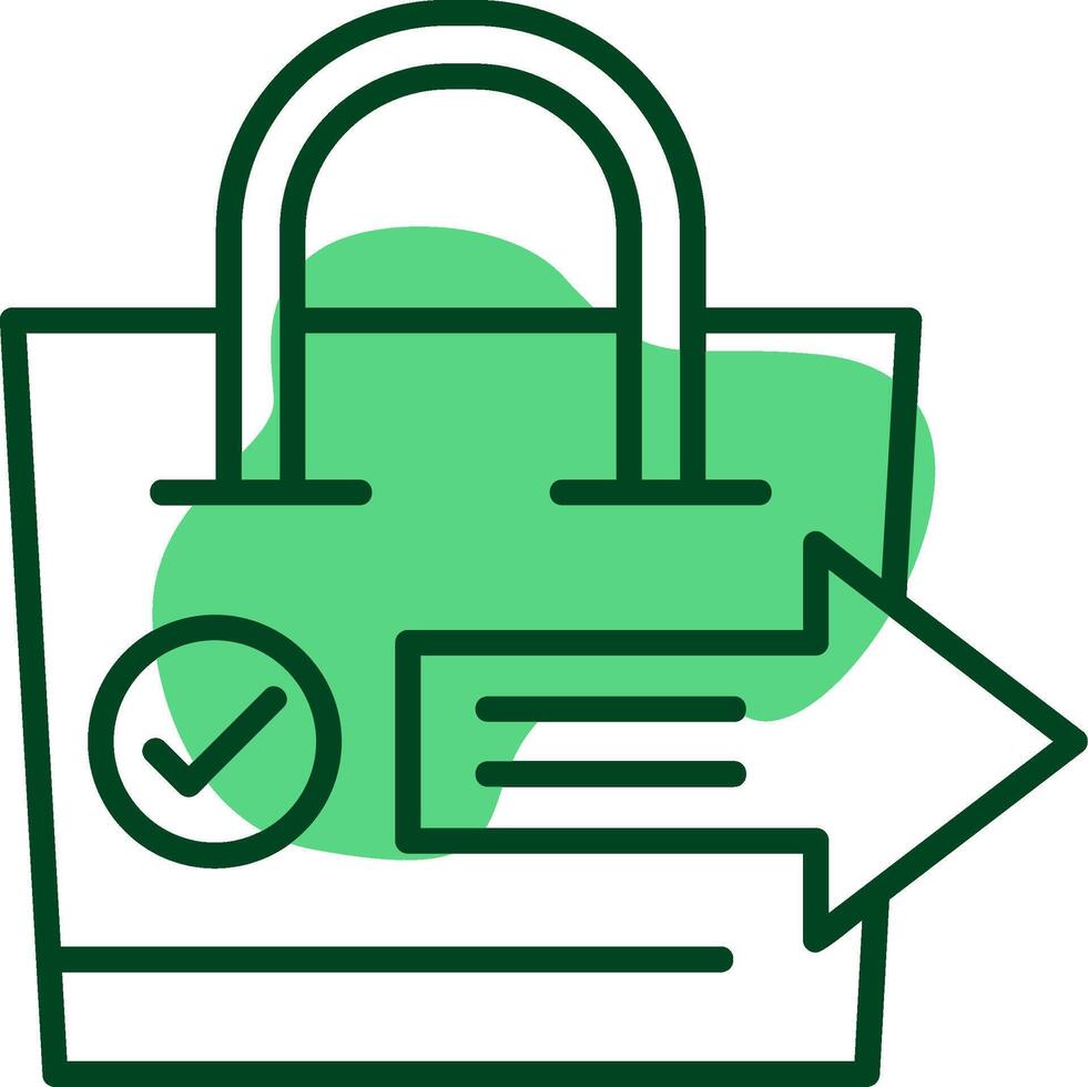 Checkout Outlie Style Icon vector