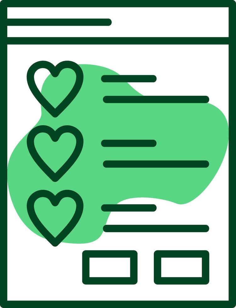 Wishlist Outlie Style Icon vector