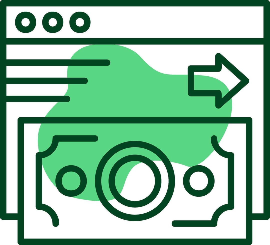 Online Payment Outlie Style Icon vector