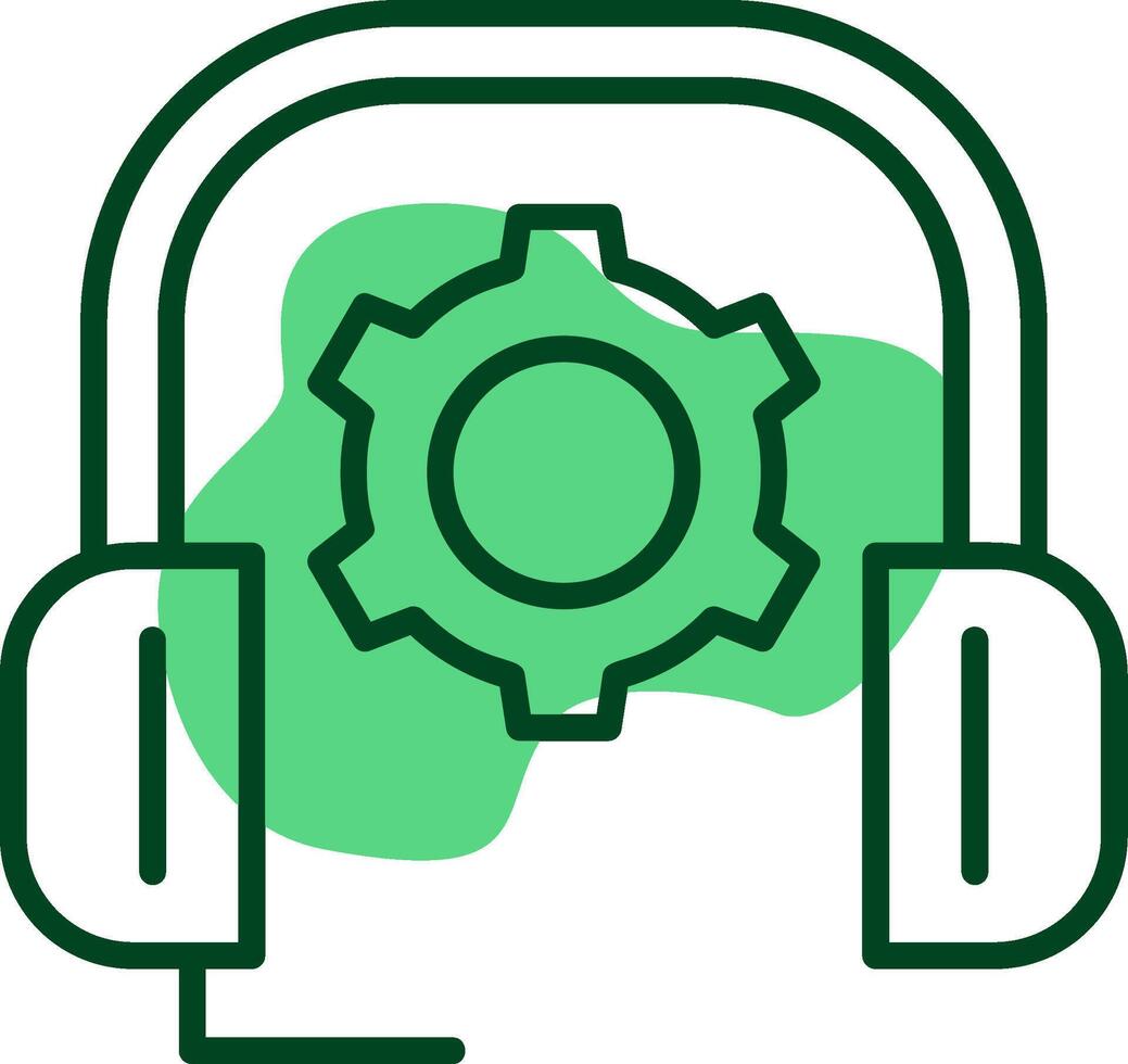 Customer Support Outlie Style Icon vector