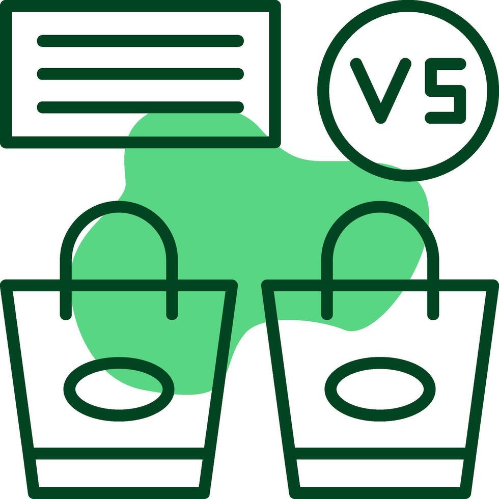 Product Comparison Outlie Style Icon vector
