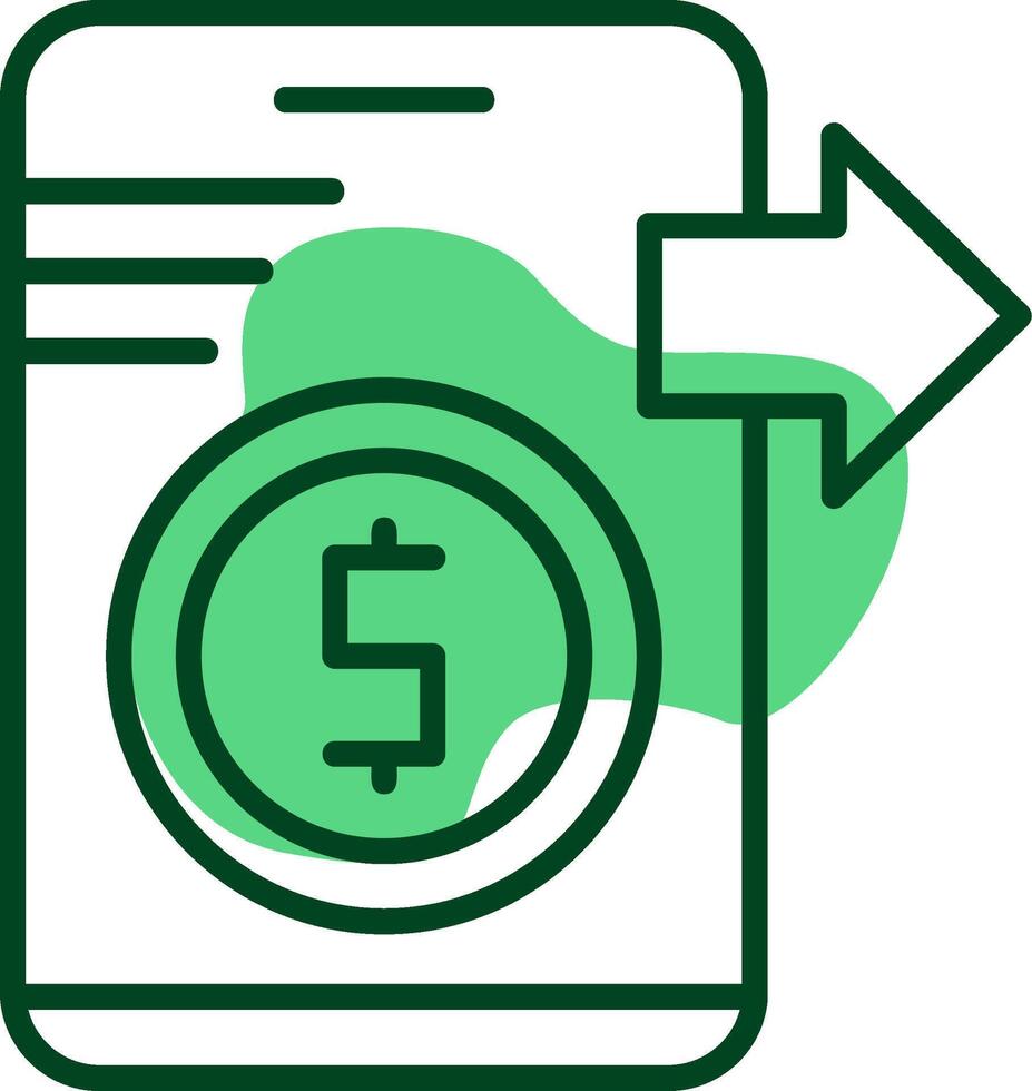 Mobile Payment Outlie Style Icon vector