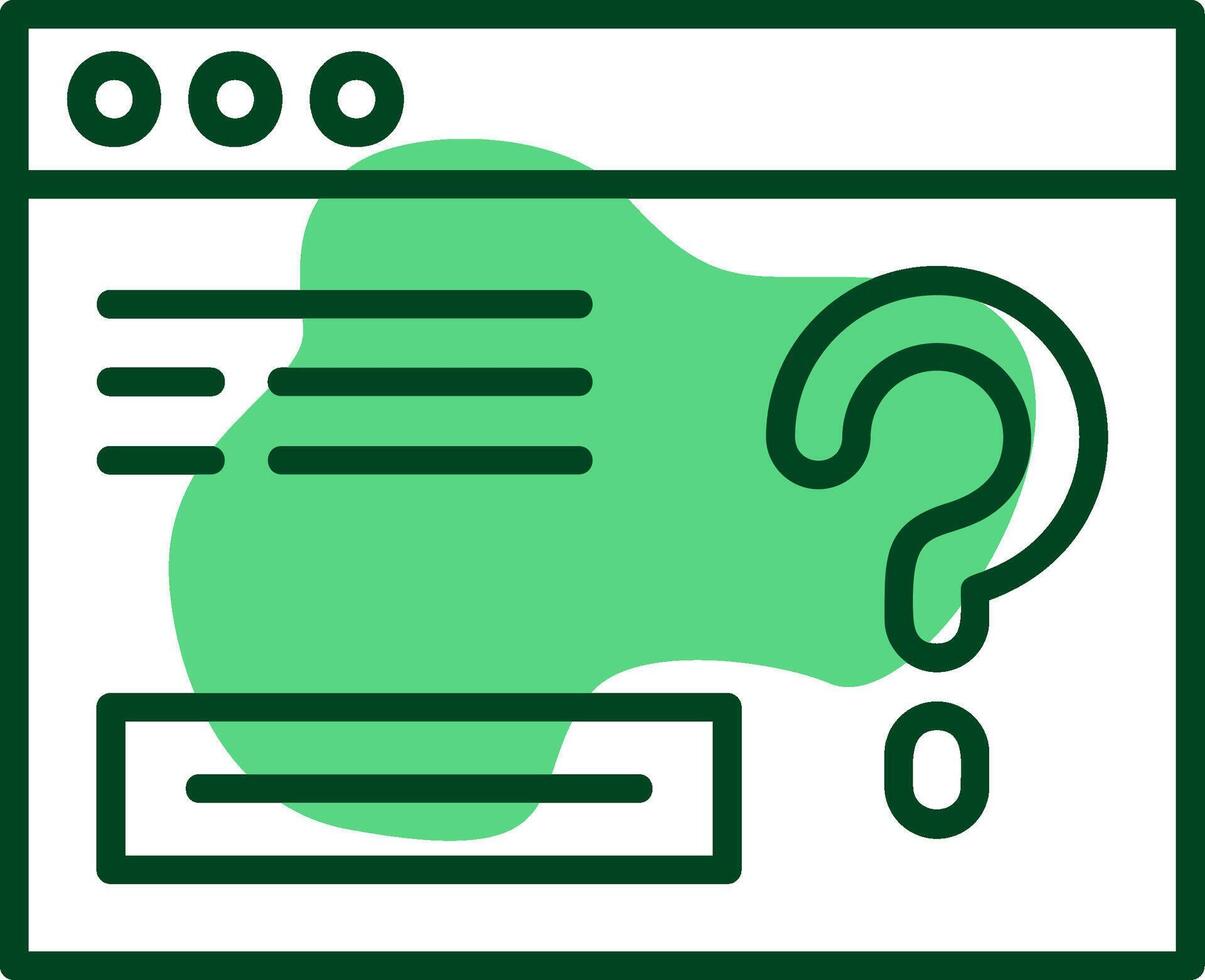 FAQ Outlie Style Icon vector