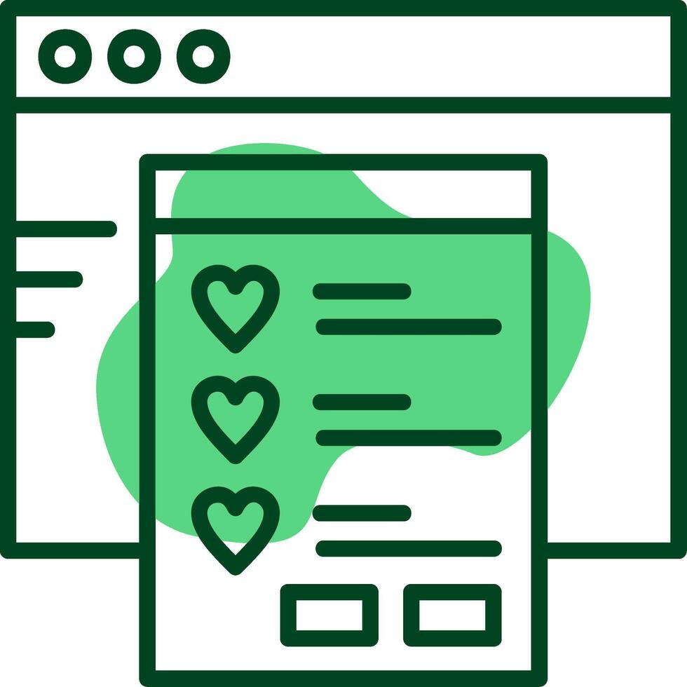 Wishlist Outlie Style Icon vector