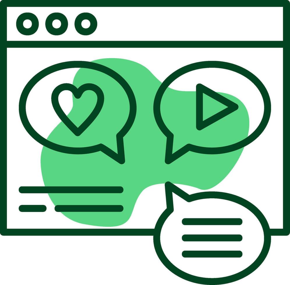Social Media Integration Outlie Style Icon vector