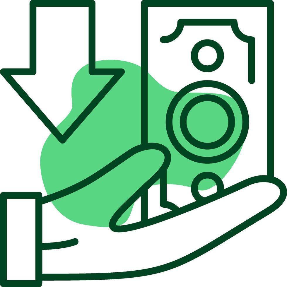 Cashback Outlie Style Icon vector