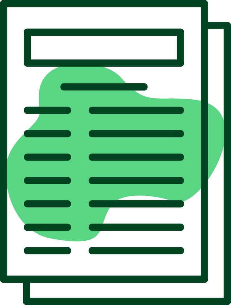 Bank statement Outline Style Icon vector