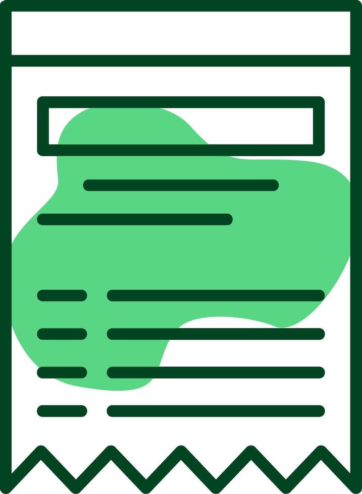 Receipt Outline Style Icon vector