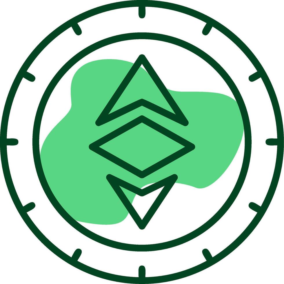 Ethereum Outline Style Icon vector