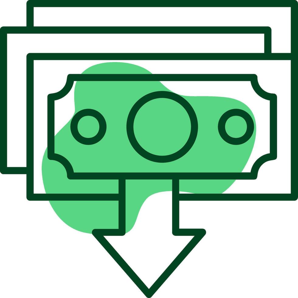 Bankruptcy Outline Style Icon vector
