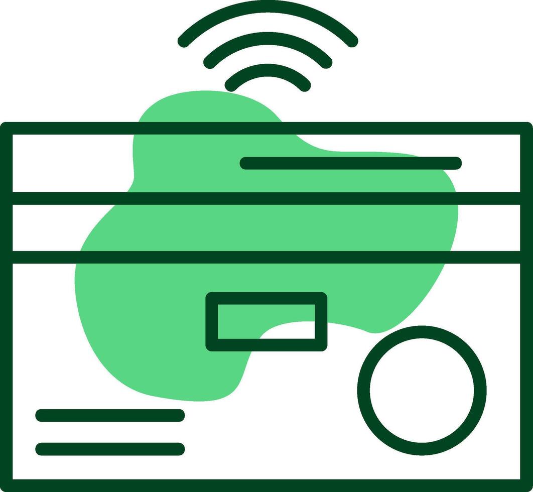 Contactless payment Outline Style Icon vector