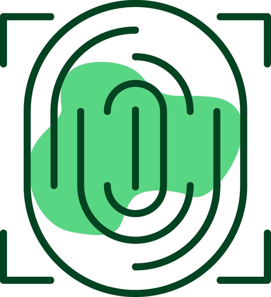 Biometric authentication Outline Style Icon vector