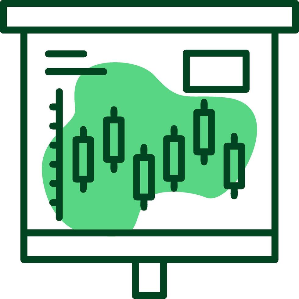 Candlestick Outline Style Icon vector