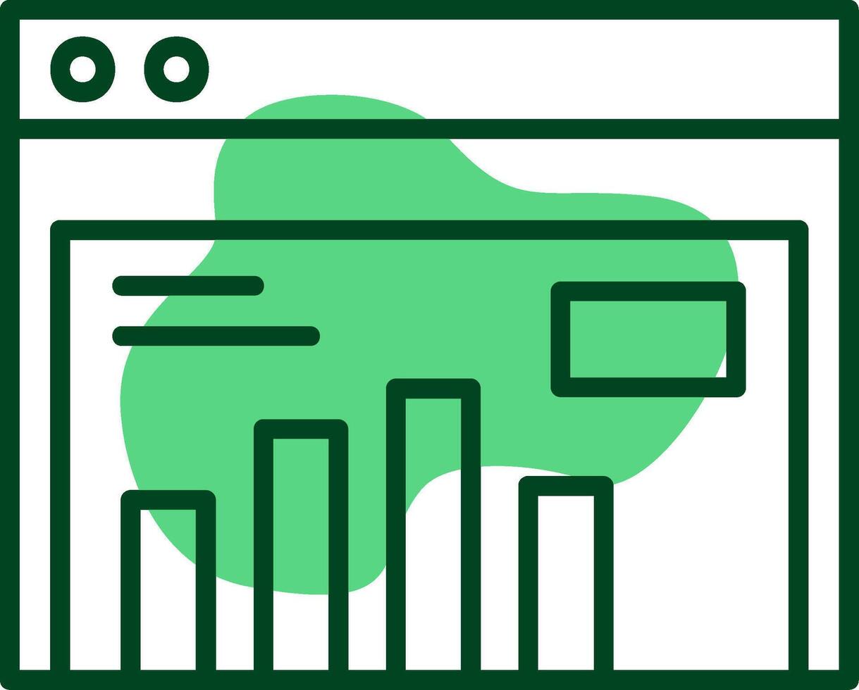 Website Statistics Outline Style Icon vector