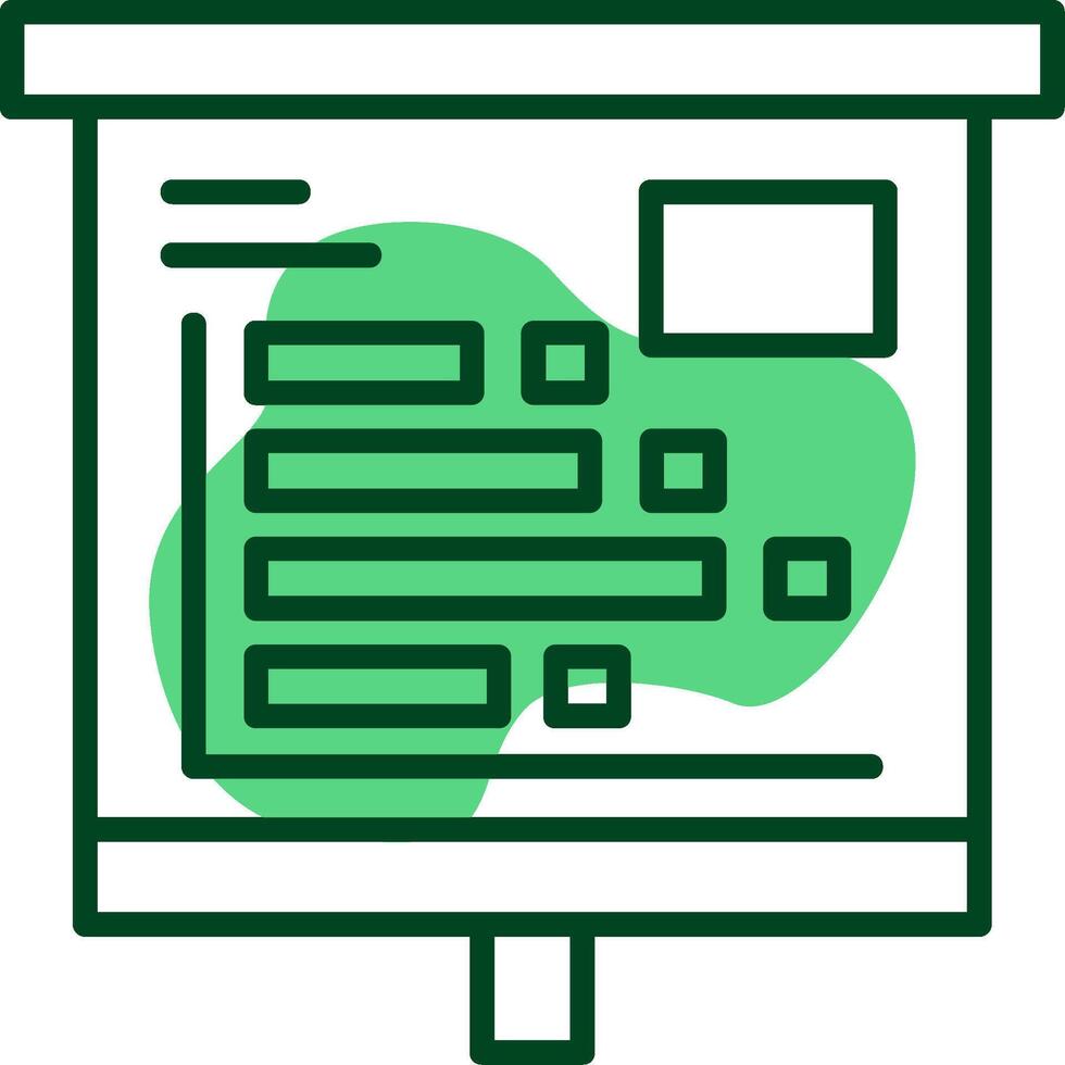 Horizontal Bars showing Outline Style Icon vector