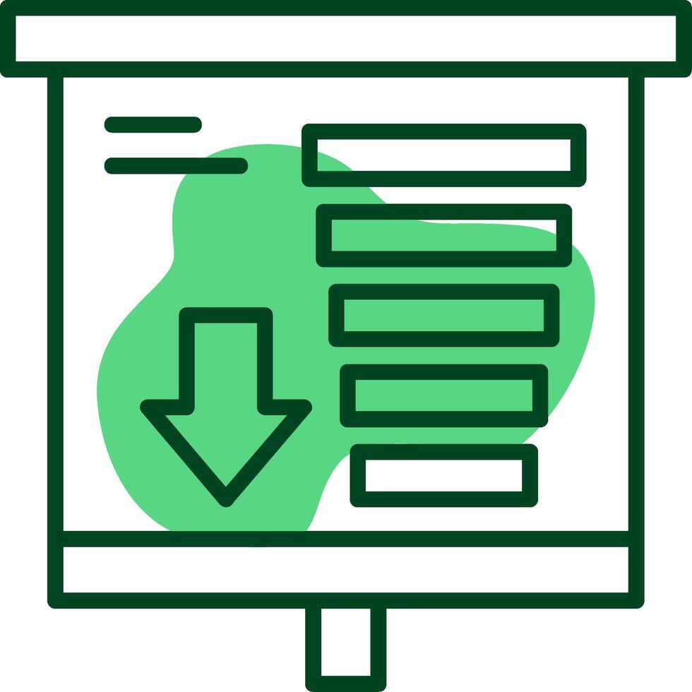 Funnel Chart Outline Style Icon vector
