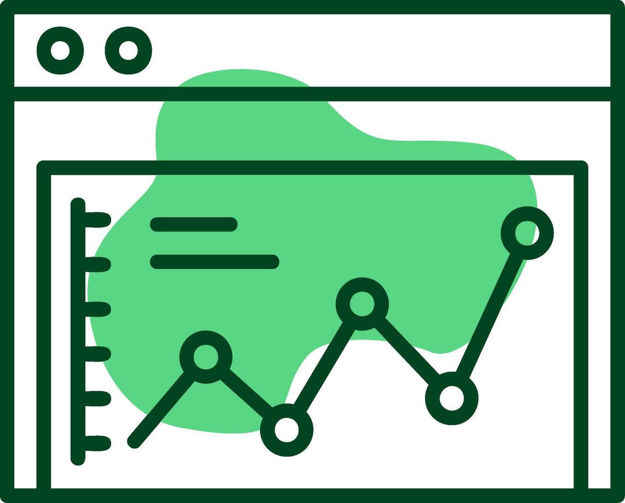 Website Falling Statistics Outline Style Icon vector