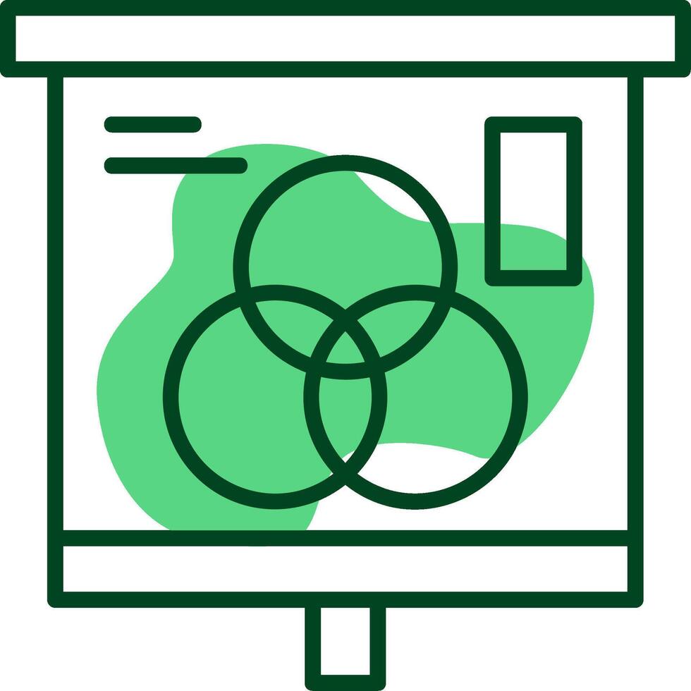Venn Diagram Outline Style Icon vector