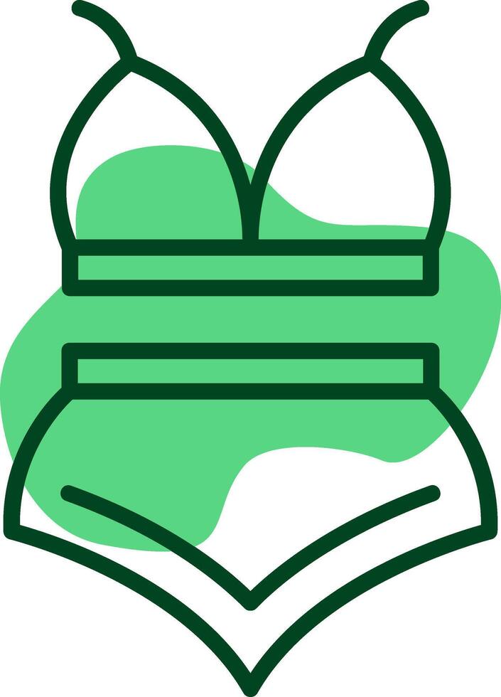 Bikini Outline Style Icon vector
